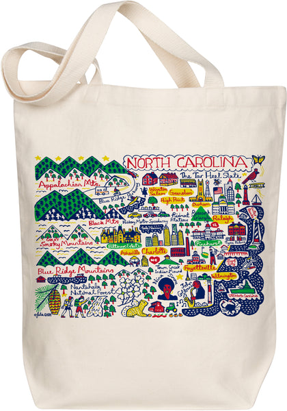 Hand Lettered US Map Blueprint Canvas Tote Bag - Laural Home